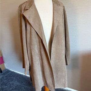 Elegant Faux Suede Women's Coat